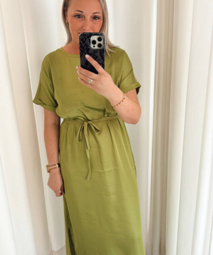 Jurk Jenna Olijfgroen