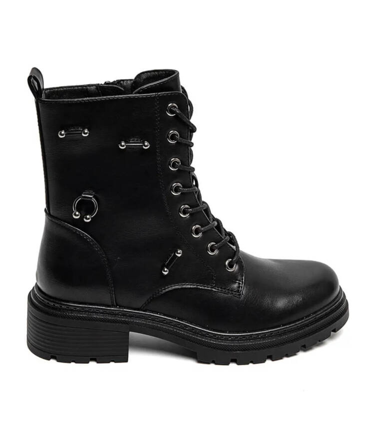 Boots Buckel Zwart