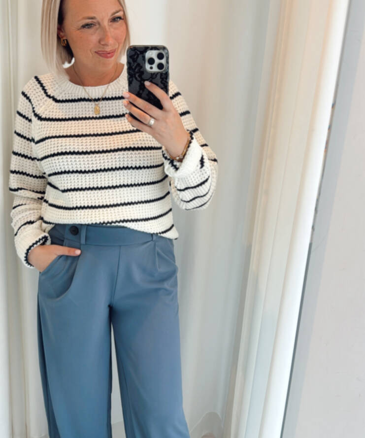 Broek Geggo Melange Blauw