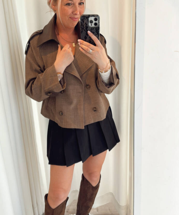 Trenchcoat Bicolor Taupe