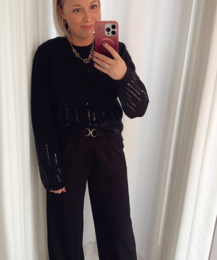 Broek Geggo Belt Zwart