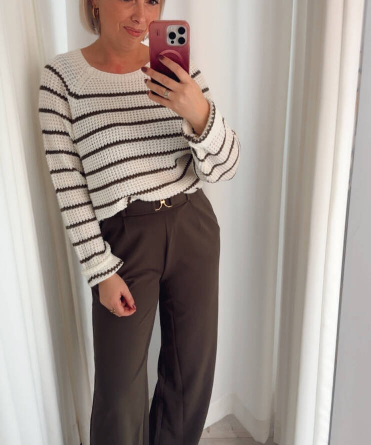 Broek Geggo Belt Olijfgroen