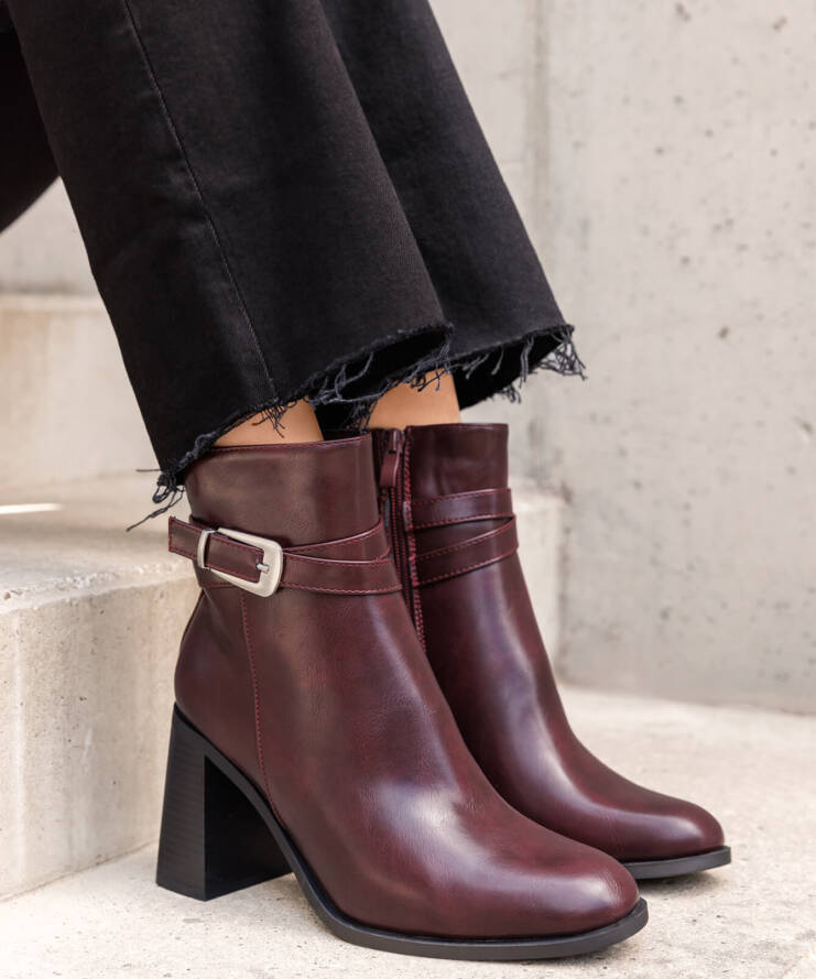 Ancleboots Kim Burgundy