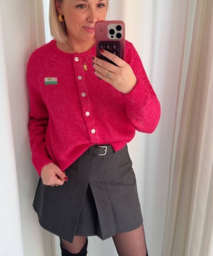 Cardigan Azure Fuchsia