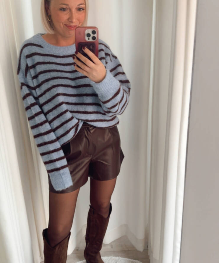 Pull Lucille Blue/Coffee