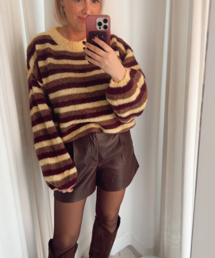 Pull Anaëlle Yellow/Brown