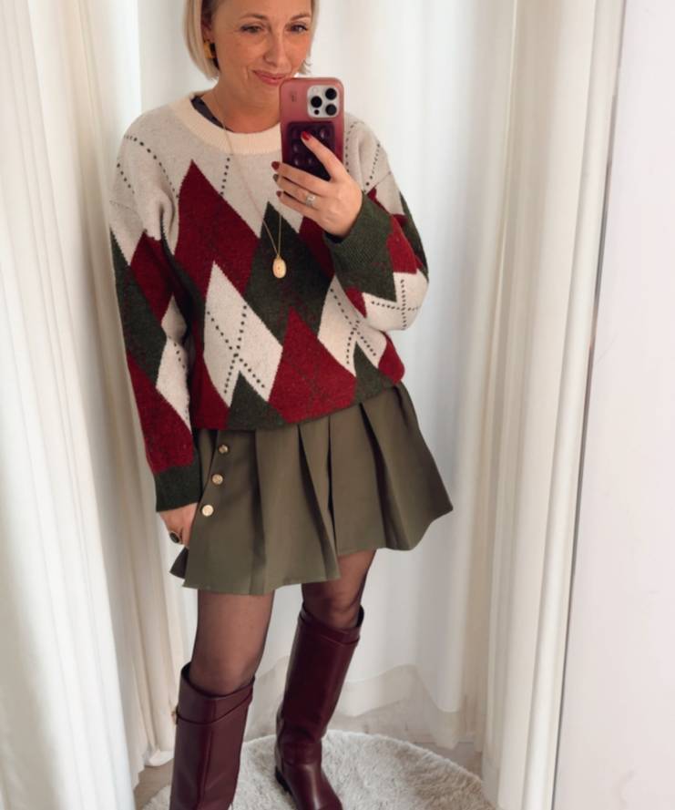 Plissérok Clara Kakhi