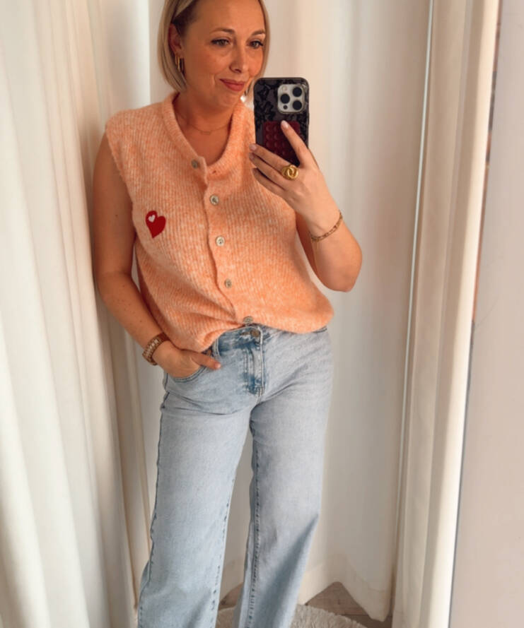 Debardeur Vilten Hart Peach