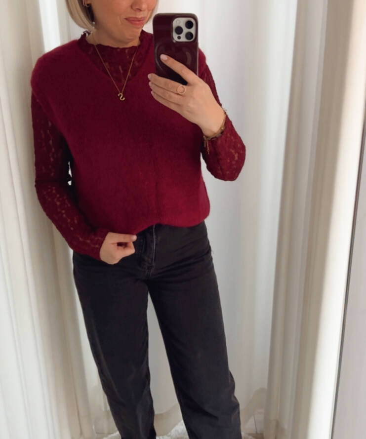 Pull Sleeveless Bordeaux