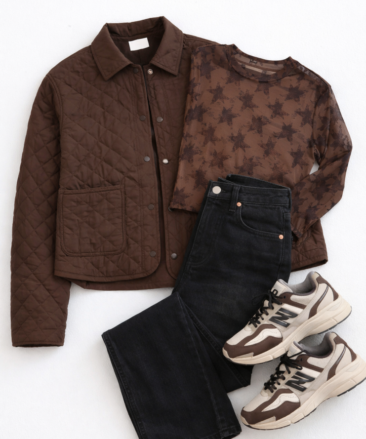 Jacket Quilted Brown
