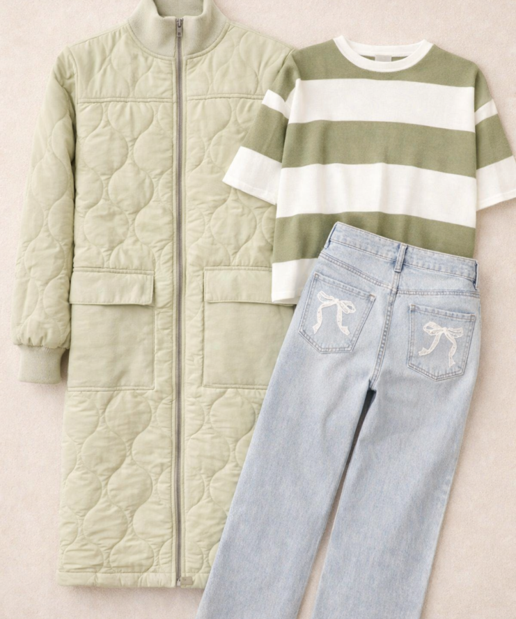 Jas Olive Quilted – Pistache