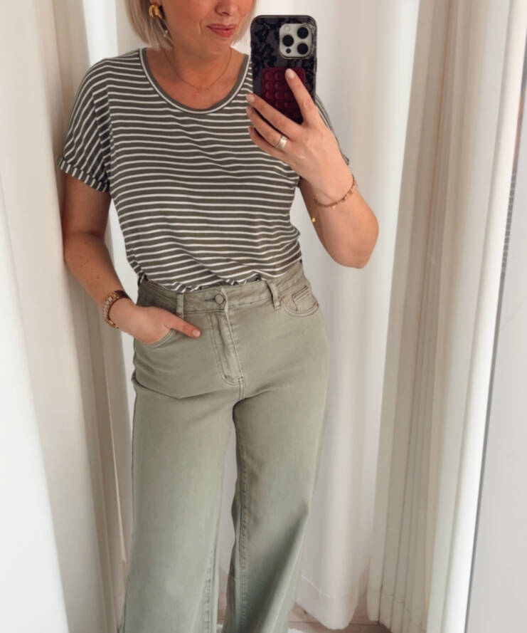 T-shirt Sissy Stripes Green