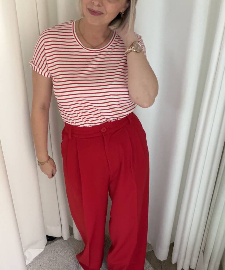 Pantalon Isaline Rood