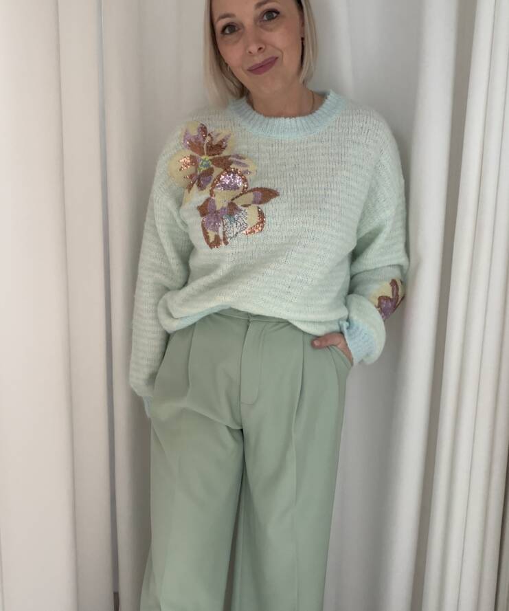 Pantalon Isaline Pastelgroen