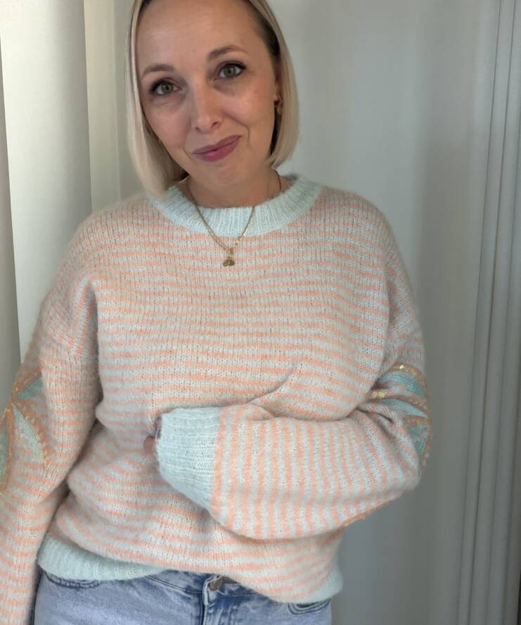 Trui Palm Blauw/Oranje