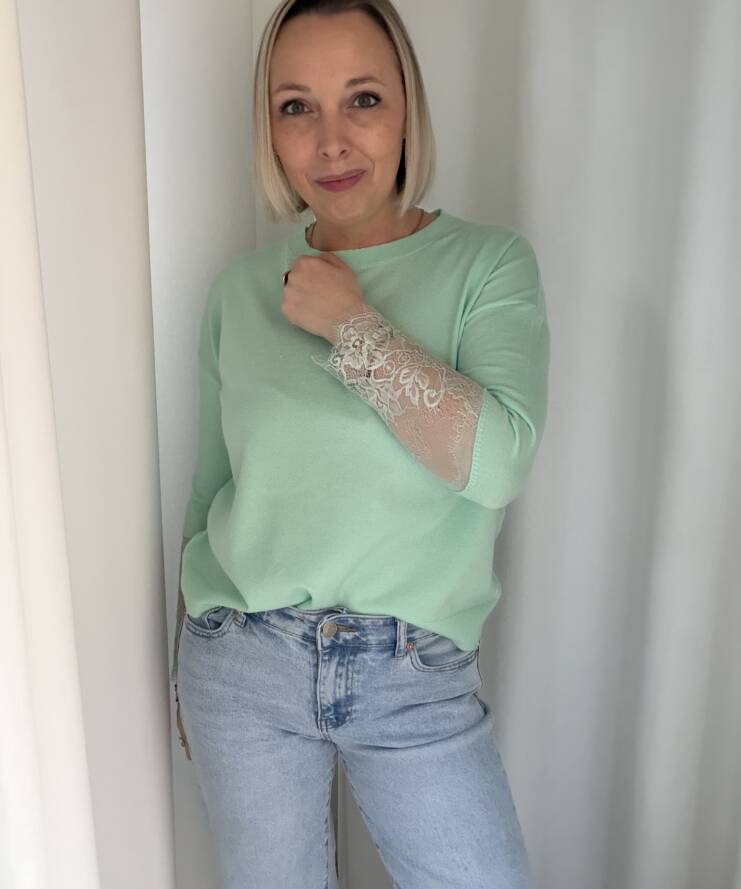 Truitje Leonardo Kant Pastelgroen