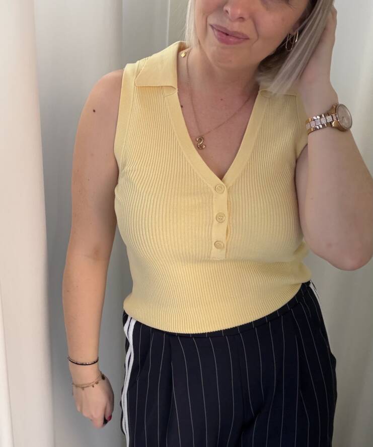 Top Nanna Kraag Pastelgeel