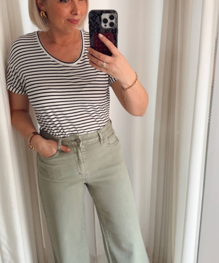 T-shirt Sissy Stripes White