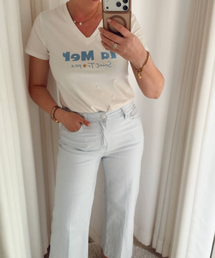 Broek Coastal Stripe Straight