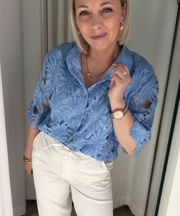 Blouse Bloom Skyblue