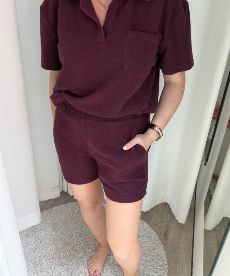 Short Terry Bordeaux Effen