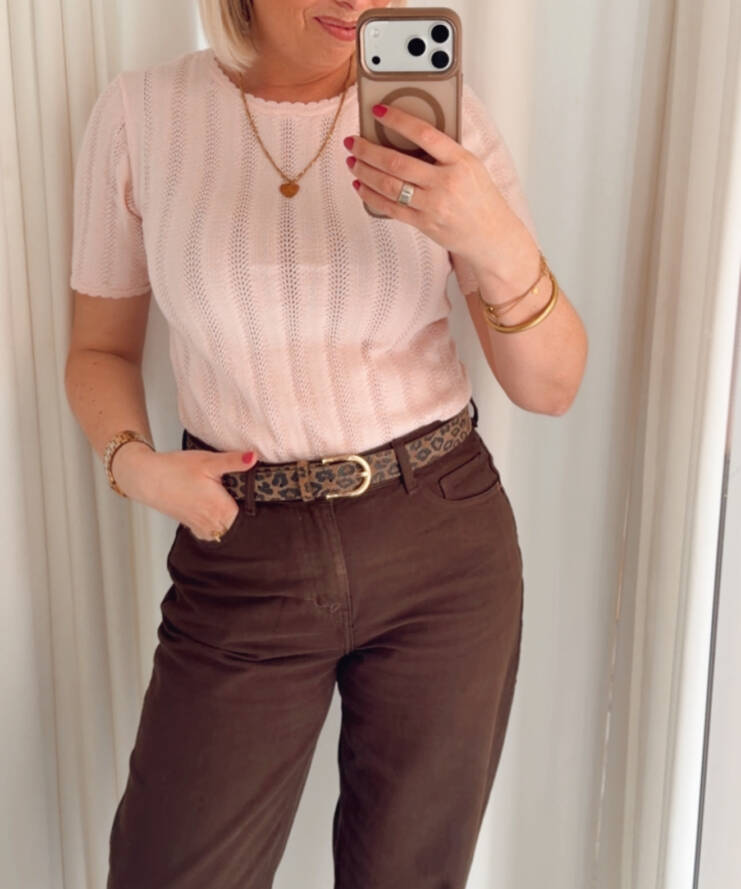 Riem Leopard Gouden Gesp