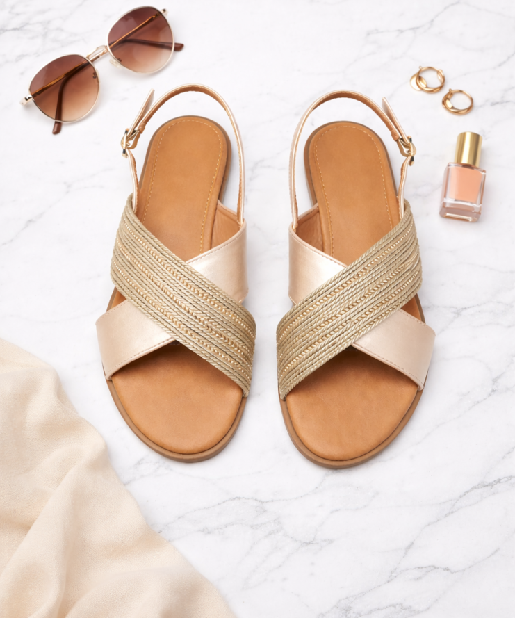 Sandalen Luna Champagne Gold