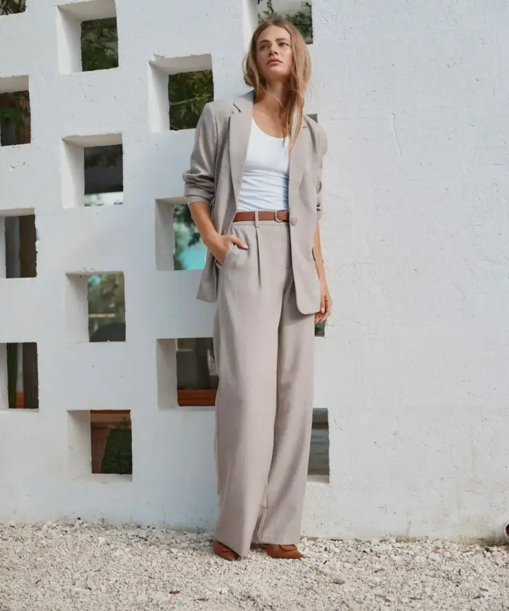 Pantalon Linda Taupe