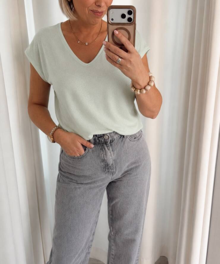 T-shirt Silvery Green Lily