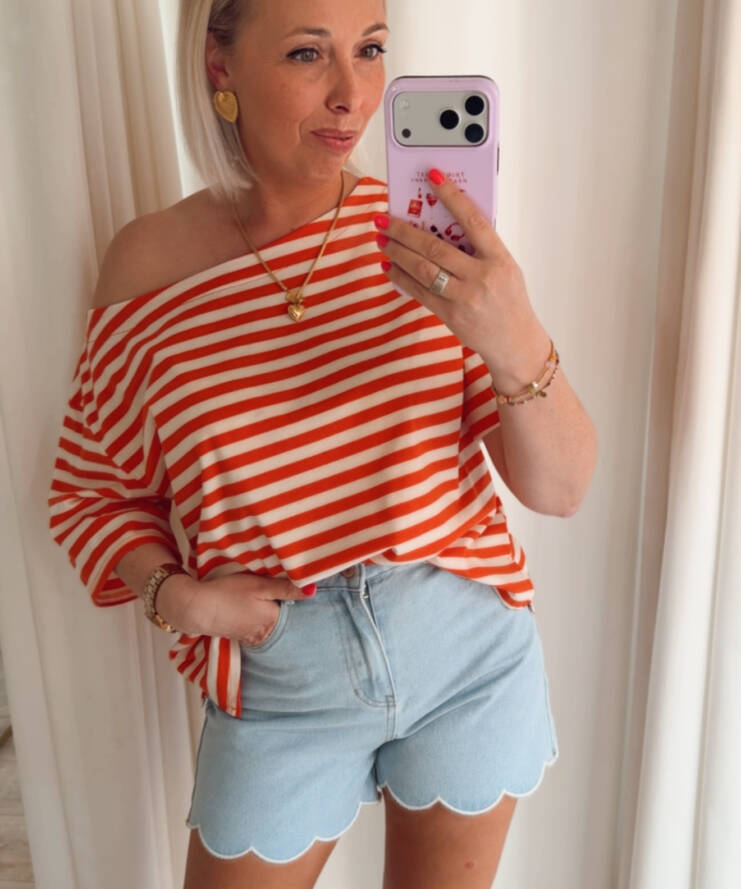Top Bay Striped Orange