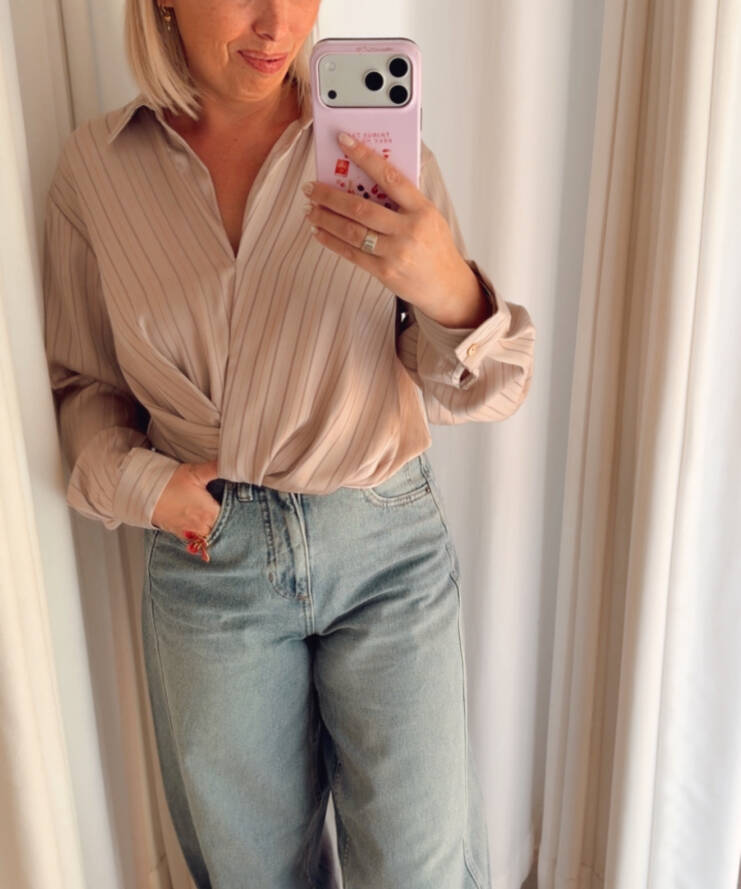 Twist Blouse Glow Champagne