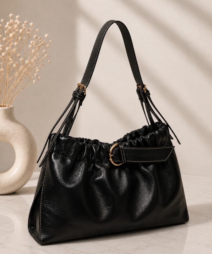 Noir Slouch Bag