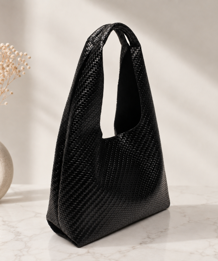 Noir Woven Shopper