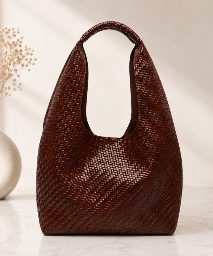 Mocha Woven Shopper