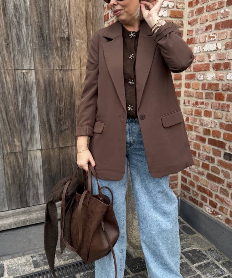 Blazer Oversized Buttons - Chocolat