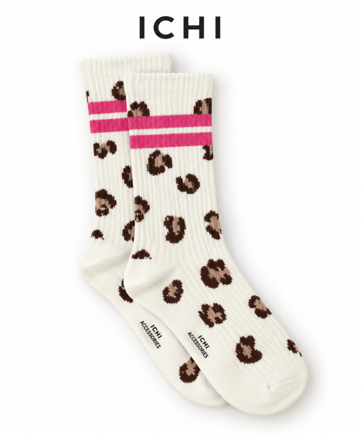 ICHI Leopard Socks