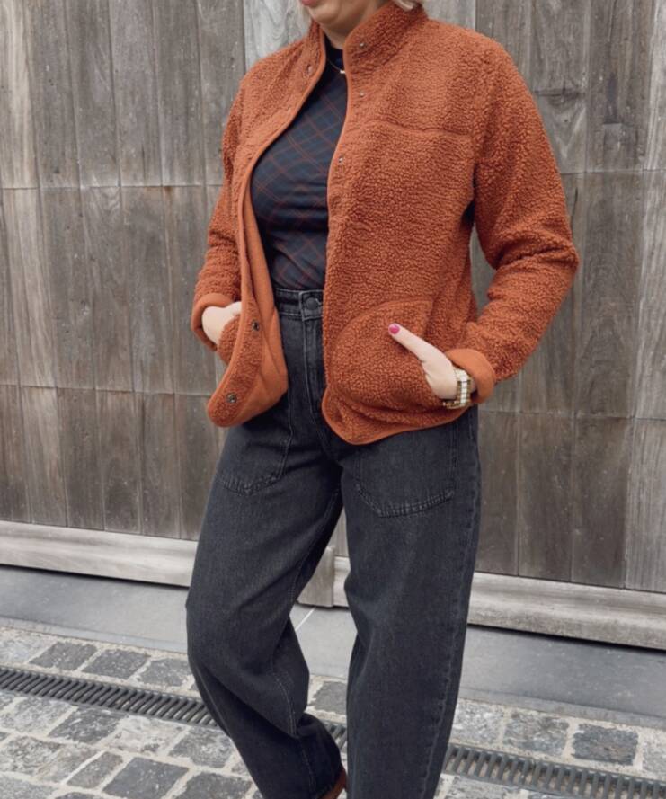 B.YOUNG Teddy Jacket – Rust
