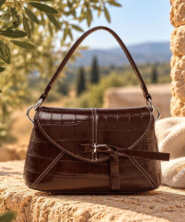  Handtas Camille – Chocolate Croco