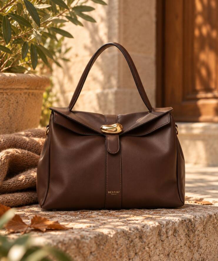  Handtas Juliette – Chocolate & Gold