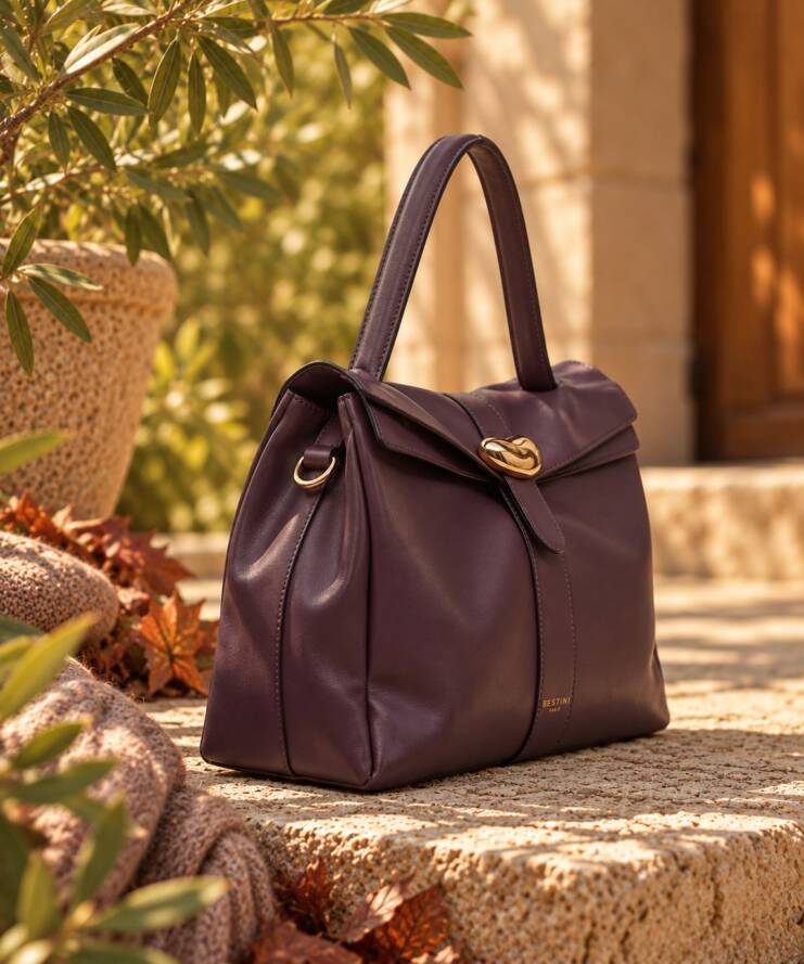  Handtas Juliette – Plum & Gold