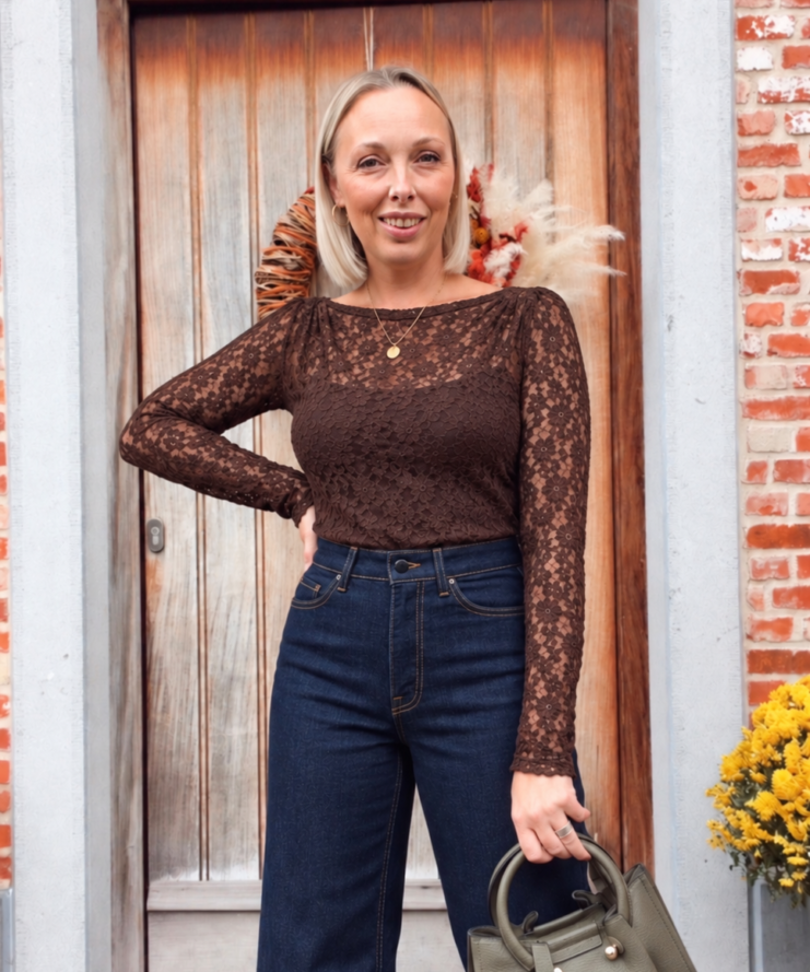 Chérie Lace Top – Chocolate